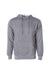 Independent Trading Company SS4500 Mens Hooded Sweatshirt Hoodie w/ Pouch Pocket Heather Gunmetal Grey Flat Front