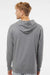 Independent Trading Company SS4500 Mens Hooded Sweatshirt Hoodie w/ Pouch Pocket Heather Gunmetal Grey Model Back