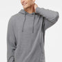 Independent Trading Company Mens Hooded Sweatshirt Hoodie w/ Pouch Pocket - Heather Gunmetal Grey