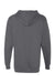 Independent Trading Company SS4500 Mens Hooded Sweatshirt Hoodie w/ Pouch Pocket Charcoal Grey Flat Back