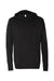 Independent Trading Co. SS150J Mens Long Sleeve Hooded T-Shirt Hoodie Black Flat Front