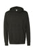 Independent Trading Company SS150J Mens Long Sleeve Hooded T-Shirt Hoodie Heather Charcoal Grey Flat Front