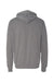 Independent Trading Company SS150J Mens Long Sleeve Hooded T-Shirt Hoodie Heather Gunmetal Grey Flat Back