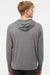 Independent Trading Company SS150J Mens Long Sleeve Hooded T-Shirt Hoodie Heather Gunmetal Grey Model Back