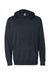 Independent Trading Co. SS150J Mens Long Sleeve Hooded T-Shirt Hoodie Heather Classic Navy Blue Flat Front