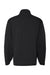Badger 1480 Mens Performance Moisture Wicking Fleece 1/4 Zip Sweatshirt w/ Pockets Black Flat Back