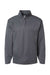 Badger 1480 Mens Performance Moisture Wicking Fleece 1/4 Zip Sweatshirt w/ Pockets Graphite Grey Flat Front