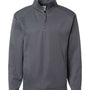 Badger Mens Performance Moisture Wicking Fleece 1/4 Zip Sweatshirt - Graphite Grey - NEW