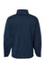 Badger 1480 Mens Performance Moisture Wicking Fleece 1/4 Zip Sweatshirt w/ Pockets Navy Blue Flat Back