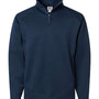 Badger Mens Performance Moisture Wicking Fleece 1/4 Zip Sweatshirt - Navy Blue - NEW