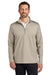 Port Authority K880 Mens C-FREE Double Knit Moisture Wicking 1/4 Zip Sweatshirt Sahara Model Front