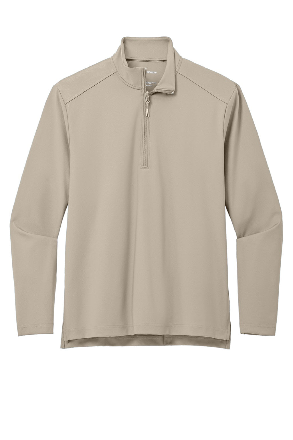 Port Authority K880 Mens C-FREE Double Knit Moisture Wicking 1/4 Zip Sweatshirt Sahara Flat Front