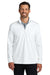 Port Authority K880 Mens C-FREE Double Knit Moisture Wicking 1/4 Zip Sweatshirt White Model Front