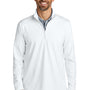 Port Authority Mens C-FREE Double Knit Moisture Wicking 1/4 Zip Sweatshirt - White