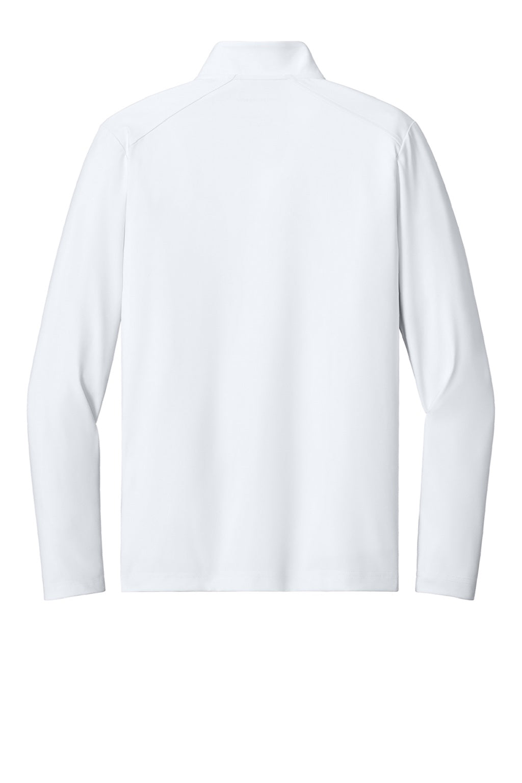 Port Authority K880 Mens C-FREE Double Knit Moisture Wicking 1/4 Zip Sweatshirt White Flat Back