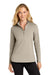 Port Authority LK880 Womens C-FREE Double Knit Moisture Wicking 1/4 Zip Sweatshirt Sahara Model Front