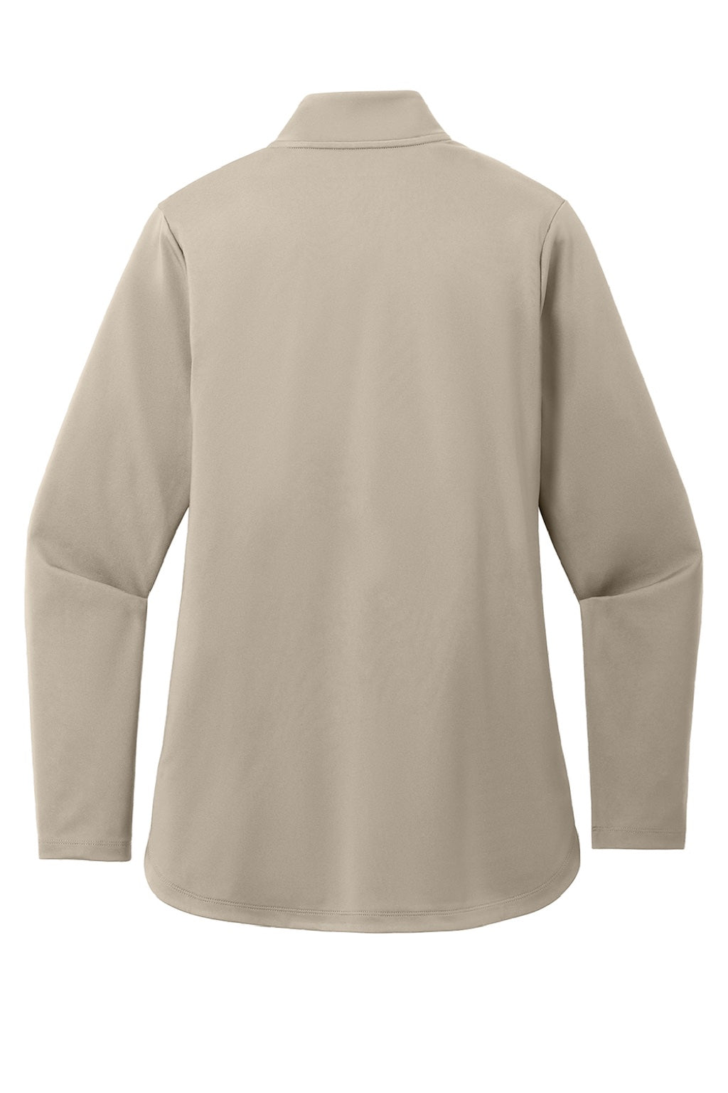 Port Authority LK880 Womens C-FREE Double Knit Moisture Wicking 1/4 Zip Sweatshirt Sahara Flat Back