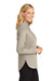 Port Authority LK880 Womens C-FREE Double Knit Moisture Wicking 1/4 Zip Sweatshirt Sahara Model Side