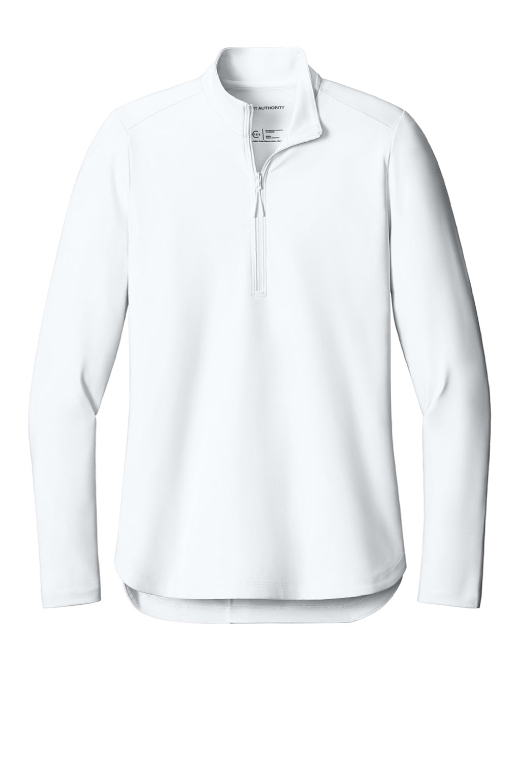 Port Authority LK880 Womens C-FREE Double Knit Moisture Wicking 1/4 Zip Sweatshirt White Flat Front