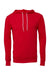 Bella + Canvas BC3719/3719 Mens Sponge Fleece Hooded Sweatshirt Hoodie Red Flat Front