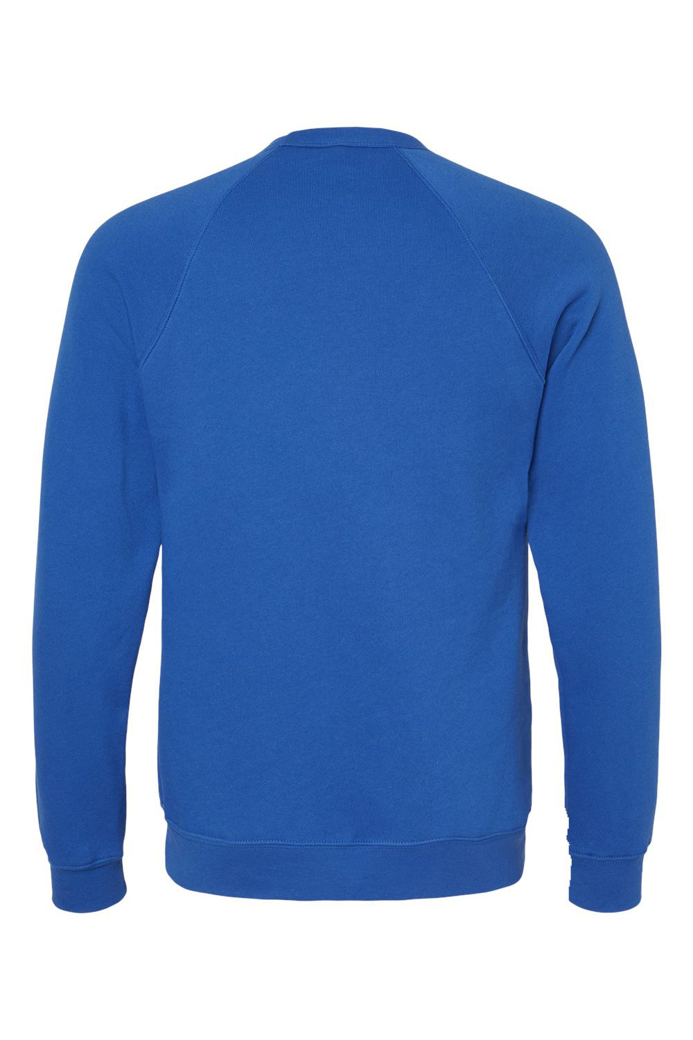 Bella + Canvas BC3901/3901 Mens Sponge Fleece Crewneck Sweatshirt True Royal Blue Flat Back