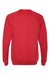 Bella + Canvas BC3901/3901 Mens Sponge Fleece Crewneck Sweatshirt Red Flat Back