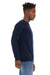 Bella + Canvas BC3901/3901 Mens Sponge Fleece Crewneck Sweatshirt Navy Blue Model Side