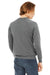 Bella + Canvas BC3901/3901 Mens Sponge Fleece Crewneck Sweatshirt Heather Deep Grey Model Back