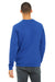 Bella + Canvas BC3901/3901 Mens Sponge Fleece Crewneck Sweatshirt True Royal Blue Model Back