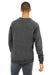 Bella + Canvas BC3901/3901 Mens Sponge Fleece Crewneck Sweatshirt Dark Grey Marble Fleece Model Back