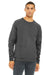 Bella + Canvas BC3901/3901 Mens Sponge Fleece Crewneck Sweatshirt Dark Grey Marble Fleece Model Front