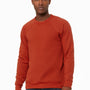 Bella + Canvas Mens Sponge Fleece Crewneck Sweatshirt - Brick Red