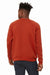 Bella + Canvas BC3901/3901 Mens Sponge Fleece Crewneck Sweatshirt Brick Red Model Back