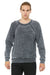 Bella + Canvas BC3901/3901 Mens Sponge Fleece Crewneck Sweatshirt Grey Acid Wash Model Front