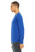 Bella + Canvas BC3901/3901 Mens Sponge Fleece Crewneck Sweatshirt True Royal Blue Model Side