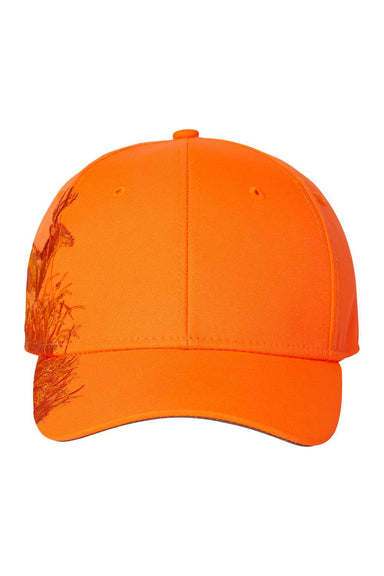 Dri Duck 3301 Mens Running Buck Hat Blaze Orange Flat Front