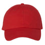 Valucap Mens Bio-Washed Chino Twill Adjustable Hat - Red - NEW
