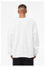 Bella + Canvas BC3911/3911 Mens Classic Crewneck Sweatshirt White Model Back