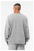 Bella + Canvas 3911 Mens Classic Crewneck Sweatshirt Heather Grey Model Back