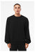 Bella + Canvas BC3911/3911 Mens Classic Crewneck Sweatshirt Black Model Front