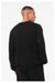 Bella + Canvas BC3911/3911 Mens Classic Crewneck Sweatshirt Black Model Back