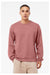 Bella + Canvas BC3911/3911 Mens Classic Crewneck Sweatshirt Mauve Model Front