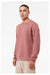 Bella + Canvas BC3911/3911 Mens Classic Crewneck Sweatshirt Mauve Model Side