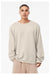 Bella + Canvas BC3911/3911 Mens Classic Crewneck Sweatshirt Heather Dust Model Front