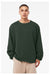 Bella + Canvas BC3911/3911 Mens Classic Crewneck Sweatshirt Heather Forest Green Model Front