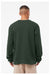 Bella + Canvas BC3911/3911 Mens Classic Crewneck Sweatshirt Heather Forest Green Model Back