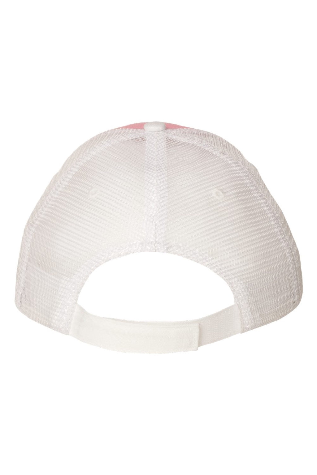 Valucap Hats S102 Mens Sandwich Bill Adjustable Trucker Hat Pink/White Flat Back