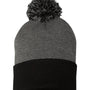 Sportsman Hats Unisex Pom-Pom Cuffed Beanie - Heather Dark Grey/Black