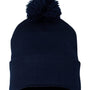 Sportsman Hats Unisex Pom-Pom Cuffed Beanie - Navy Blue