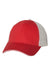 Valucap Hats S102 Mens Sandwich Bill Adjustable Trucker Hat Red/White Flat Front